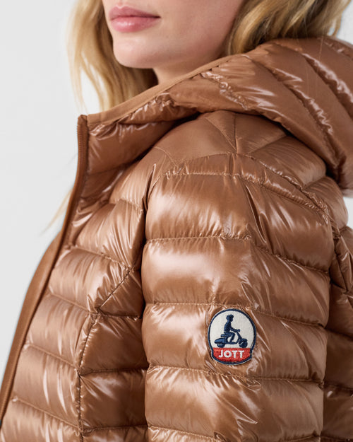 daunenjacke leicht mit Kapuze Roter Zucker Cloe shiny - JOTT - 5
