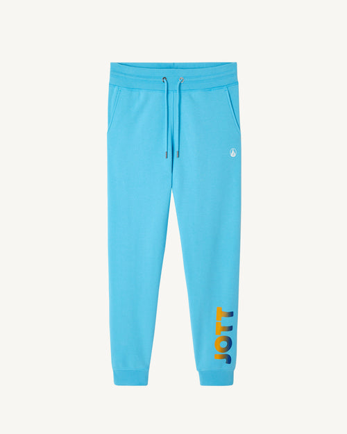 Jogginganzug aus bedruckter Bio-Baumwolle Himmelblau Santiago - JOTT - 2