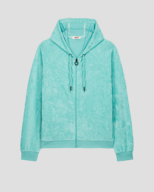 Frottee-Jacke mit Reißverschluss Lagoon Anemone – JOTT – 4