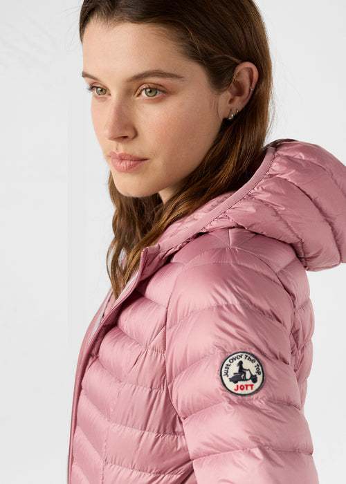 daunenjacke leicht mit Kapuze Rose antique Cloe - JOTT - 5