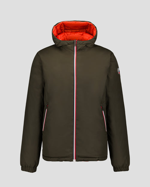 daunenjacke wendbar Army/rot Feuer Brummen - JOTT - 2