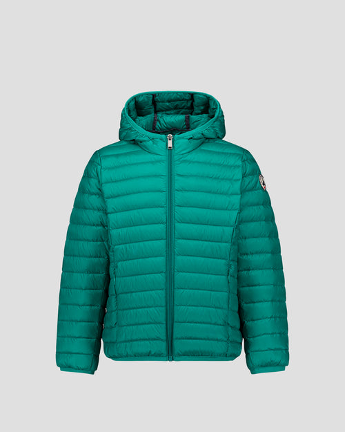 daunenjacke leicht mit Kapuze Kind Persian Green Hugo - JOTT - 2