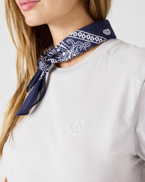 T-Shirt mit Rundhalsausschnitt aus Baumwolle Eisgrau Espar - JOTT - 3