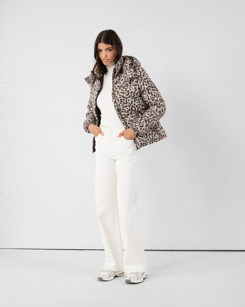 daunenjacke Extreme Kälte esprit puffer Leopard beige Prague print - JOTT - 4