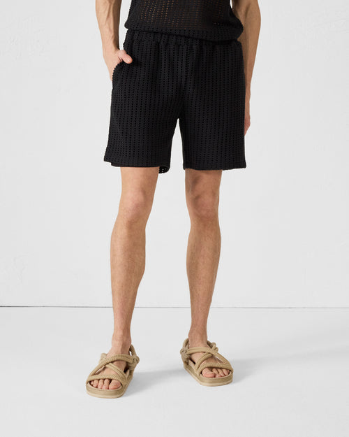 Shorts aus Baumwollstrick Schwarz Vittorio - JOTT - 3