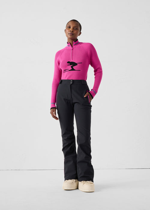 Gerippter Pullover mit hohem Kragen Elektrische Rose Mayt - JOTT - 4