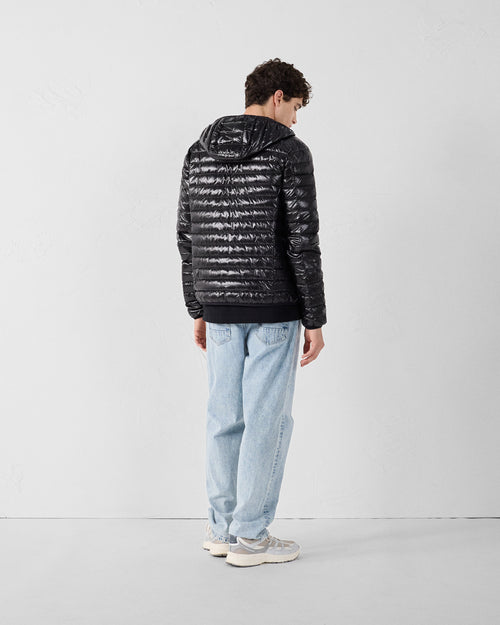 daunenjacke leicht mit Kapuze Schwarz Nico shiny - JOTT - 4