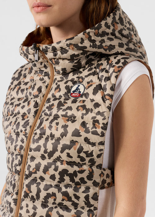 Kapuze Leopard beige Alae print - JOTT - 5