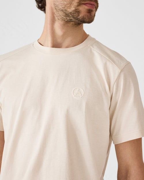 T-Shirt mit Rundhalsausschnitt aus Baumwolle Sand Espar