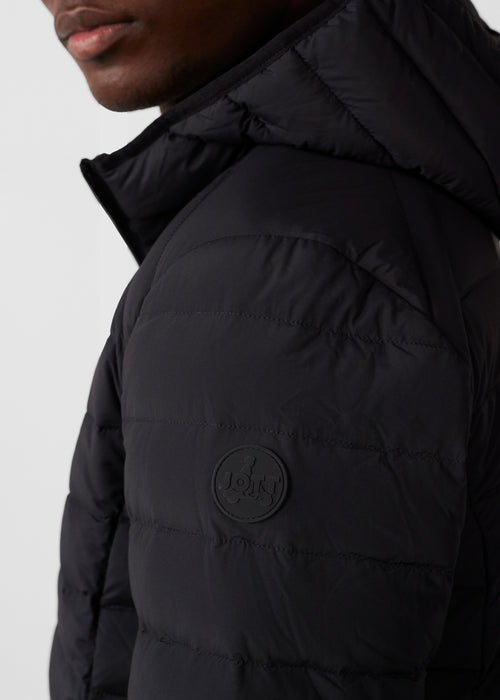 daunenjacke leicht stretch mit Kapuze Schwarz Frantz - JOTT - 5