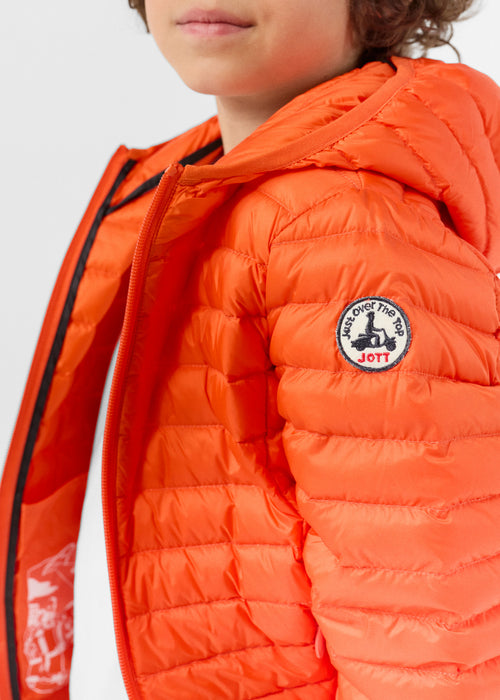 leichte daunenjacke mit Kapuze Kind Feuerrot Hugo - JOTT - 4