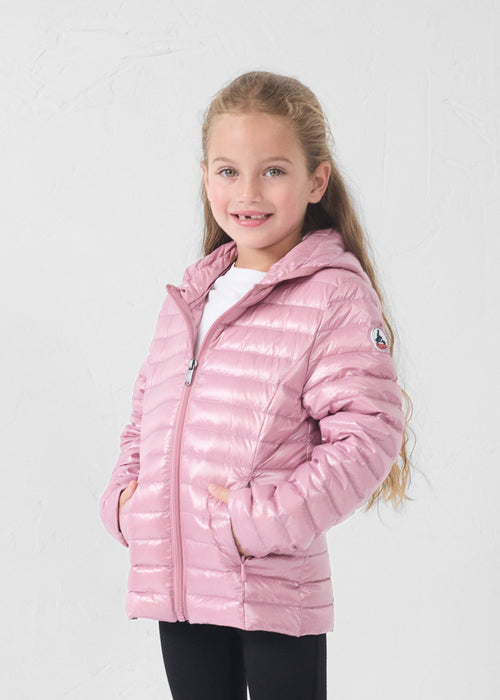 daunenjacke leicht mit Kapuze Kind Rose antique Carla shiny - JOTT - 3