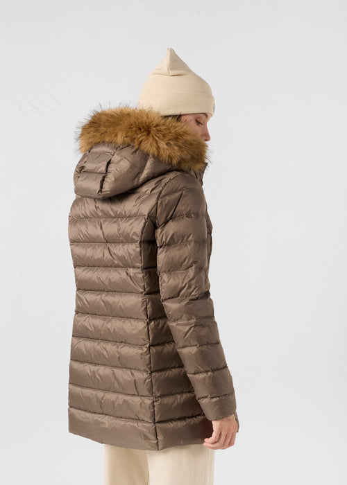 daunenjacke mittellang Extreme Kälte Taupe Perle - JOTT - 4