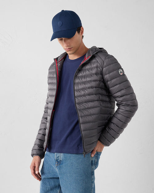 daunenjacke leicht mit Kapuze Anthrazit Nico - JOTT - 3