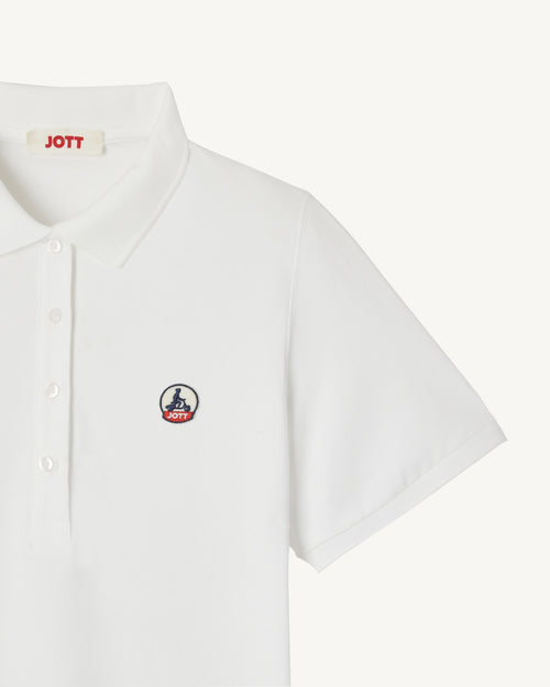 Polokleid aus biologischer Baumwolle Blanc Palma - JOTT - 4