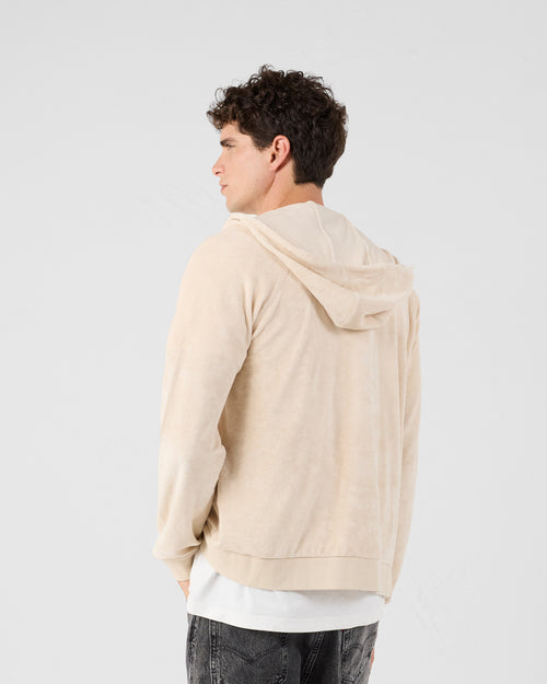 Frottee-Kapuzenjacke mit Reißverschluss Mojave Sand - JOTT - 4
