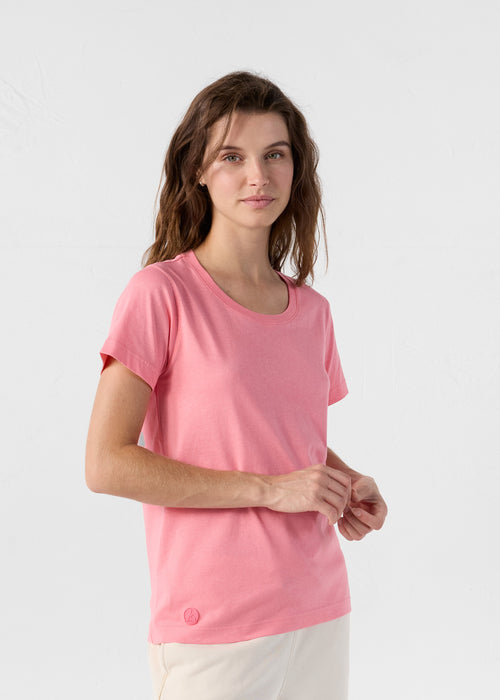 T-Shirt mit Rundhalsausschnitt Vibrant pink Lucia - JOTT - 3