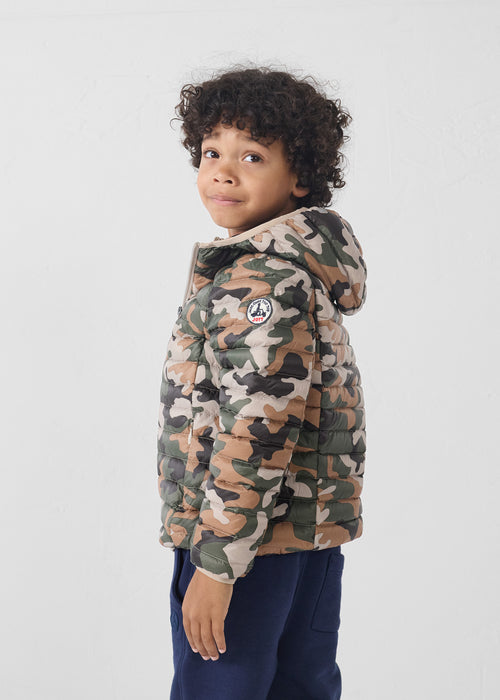 daunenjacke leicht mit kapuze kind Camo roter zucker Hugo print - JOTT - 5