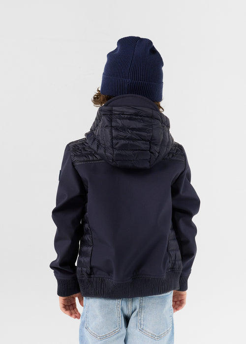 daunenjacke für kinder aus zwei materialien softshell Marine Salto 2.0 - JOTT - 4
