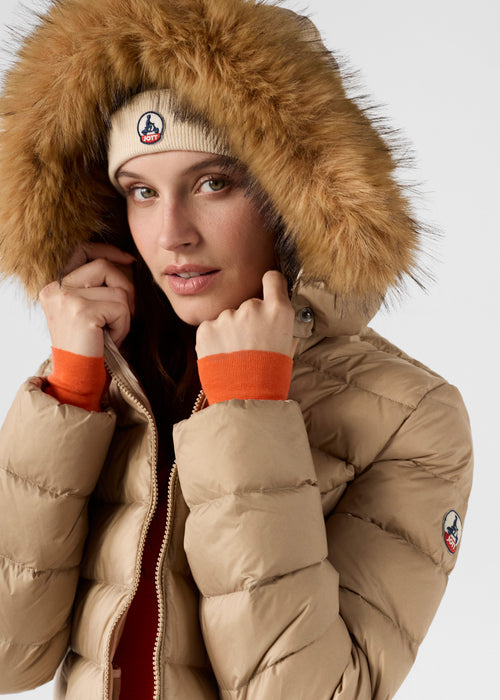 daunenjacke mit Kapuze Extreme Kälte Beige Luxe - JOTT - 5