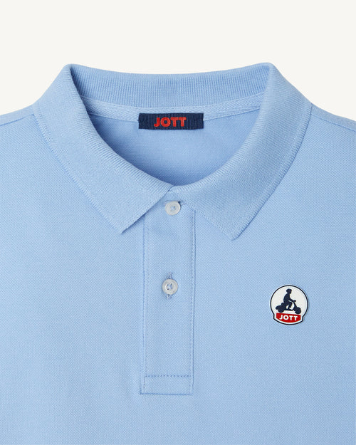 Polo-Shirt für Kinder aus biologischer Baumwolle Hellblau Salvador - JOTT - 2