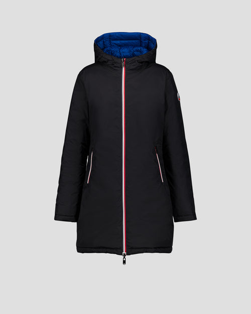 Down jacket long reversible Black/cobalt blue Verone - JOTT - 2