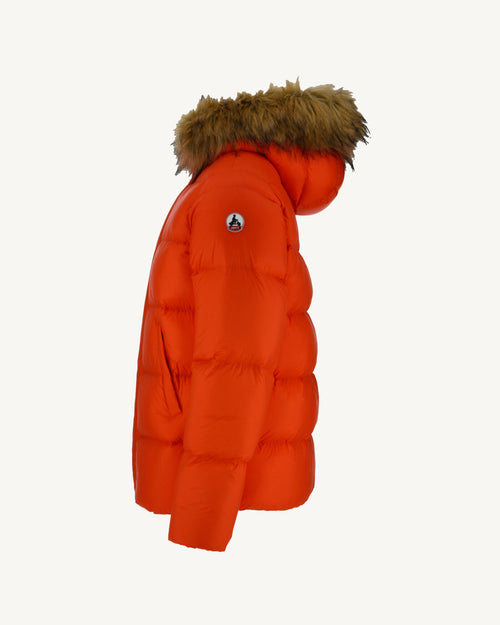 Down jacket short hooded Dark Orange Prestige 2.0 - JOTT - 4