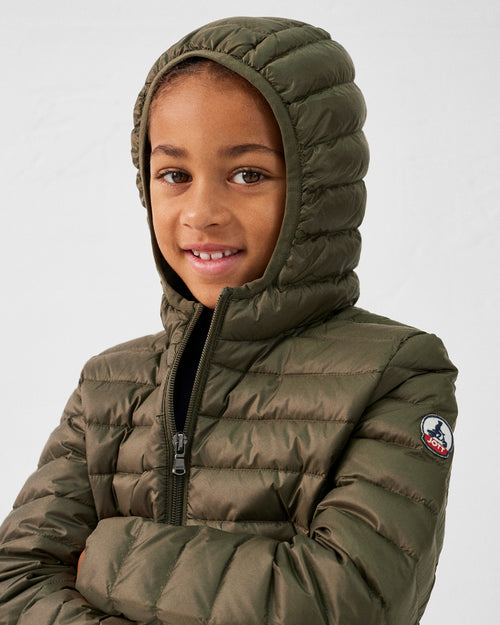 Down jacket light hooded Kid Army Carla - JOTT - 5
