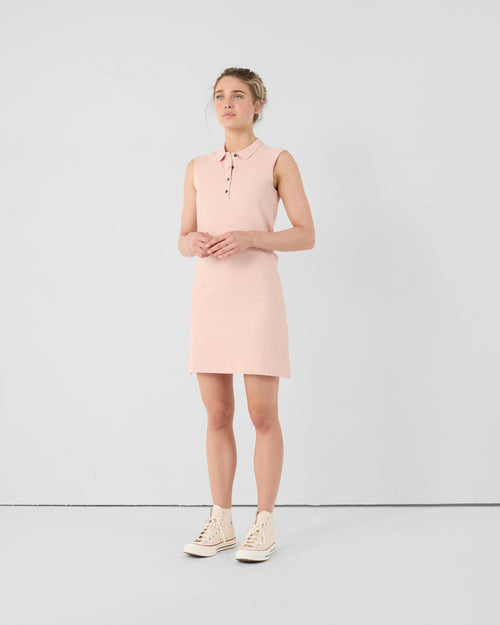Pêche clair Tanger sleeveless polo dress - JOTT - 3