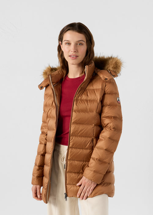 Down jacket mi-longue Grand Froid Sucre roux Perle - JOTT - 3