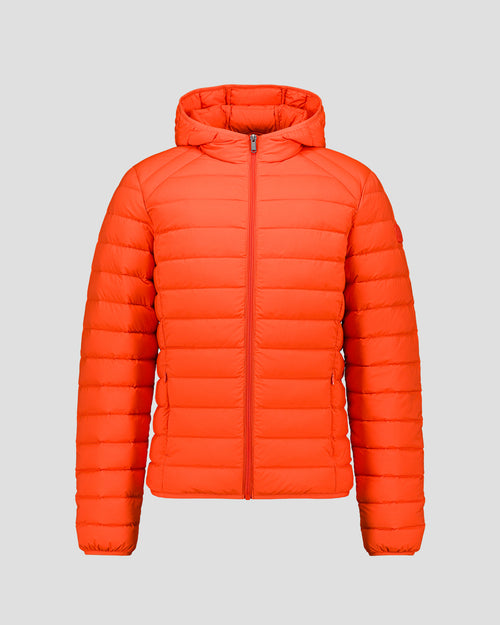 Down jacket light stretch hooded Frantz fire red - JOTT - 2