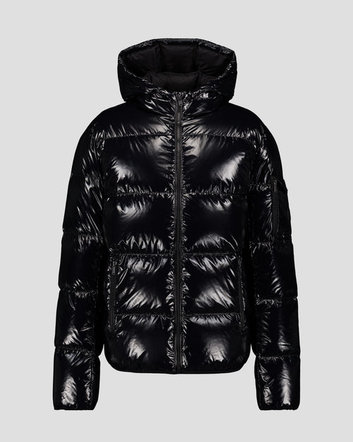 Grand Froid Black Java lacquered hooded Down jacket - JOTT - 2