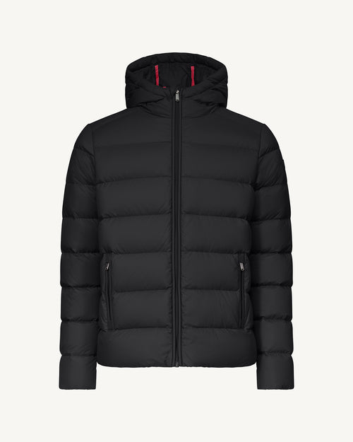 Down jacket straight hooded Black John - JOTT - 2