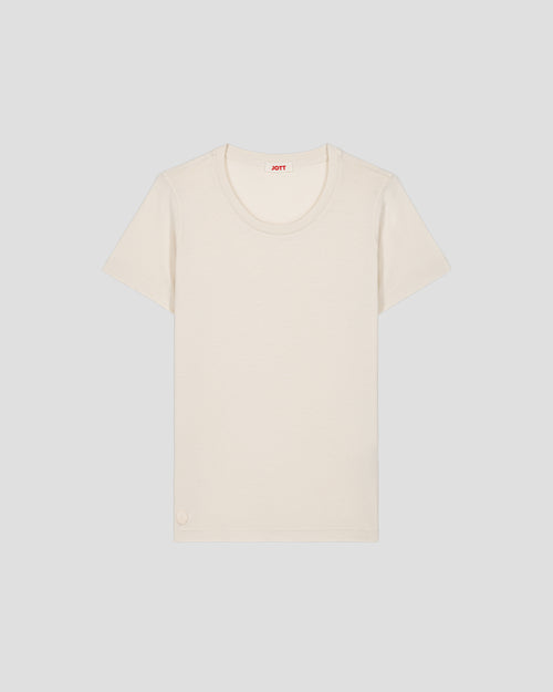 Lucia Natural Round Neck T-Shirt - JOTT - 2