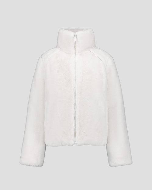 Down jacket faux fur White Olga - JOTT - 2