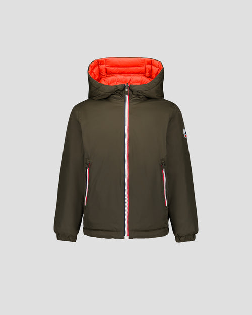 Down jacket Kid reversible Army/fire red Sauda - JOTT - 2