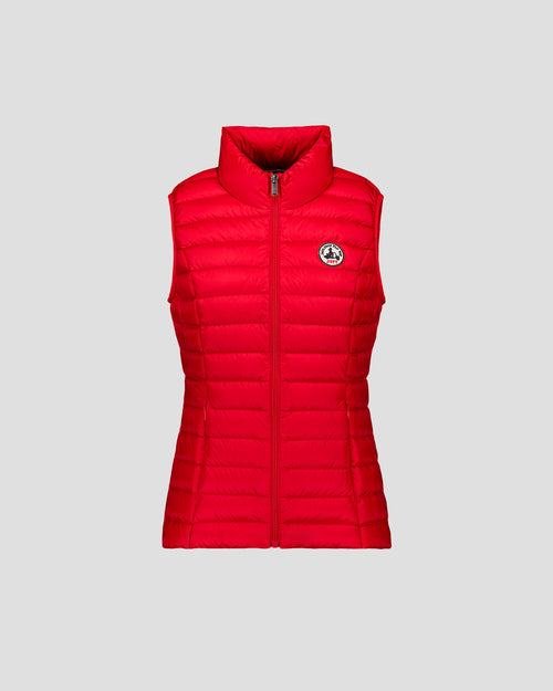 Down jacket light sleeveless Rouge carmin Seda - JOTT - 2