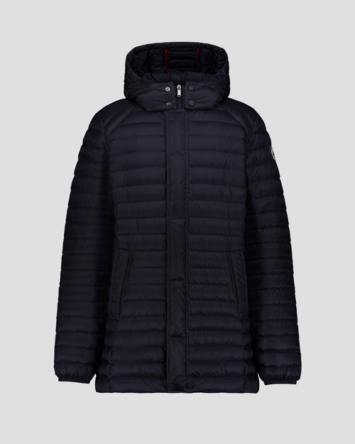 Mid-length Down jacket with hood Navy Xavier - JOTT - 2
