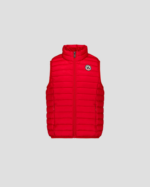 Kid Sleeveless Down jacket Carmine Red Zoe - JOTT - 2
