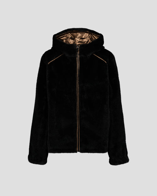 Down jacket faux fur Black Zora - JOTT - 2