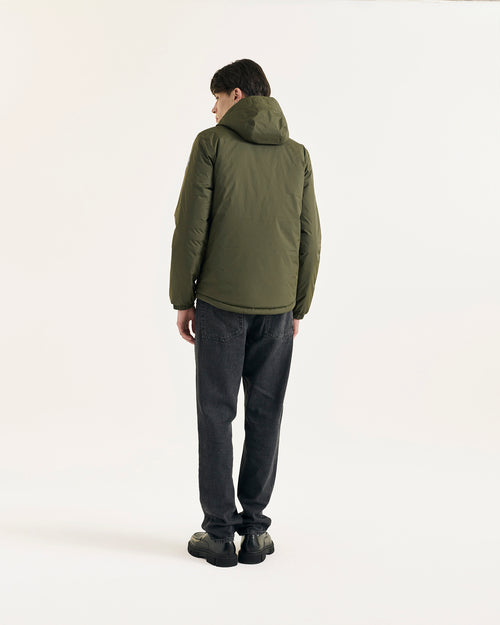 Down jacket hooded Down jacket Army/Beige Bergen 2.0 - JOTT - 2