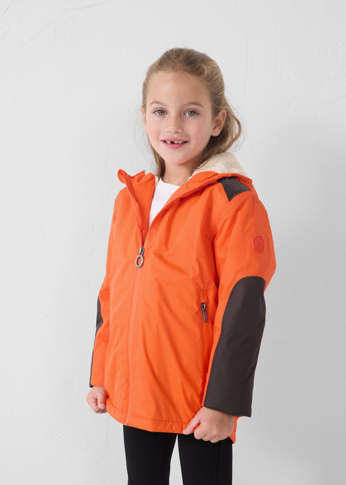 Raincoat Kid hooded sherpa Rouge feu Lag sherpa - JOTT - 3