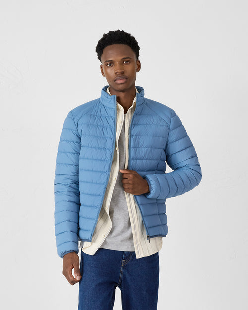 light Down jacket  in faded blue Aragon - JOTT - 4