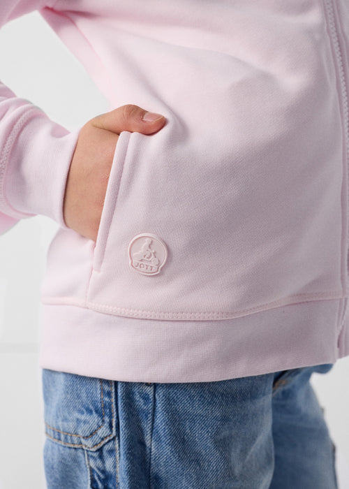 Kid Zip Hooded Jacket Petal Pink Arie - JOTT - 3