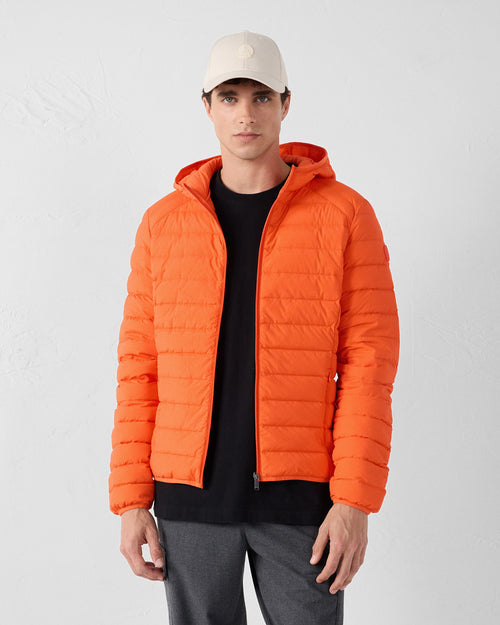 Down jacket light stretch hooded Frantz fire red - JOTT - 3