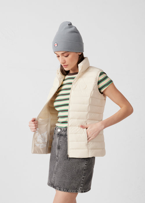 Down jacket sleeveless stretch Natural Grenada - JOTT - 3