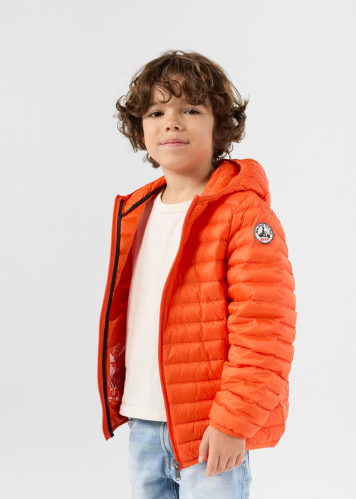 Down jacket light hoodie Kid Fire red Hugo