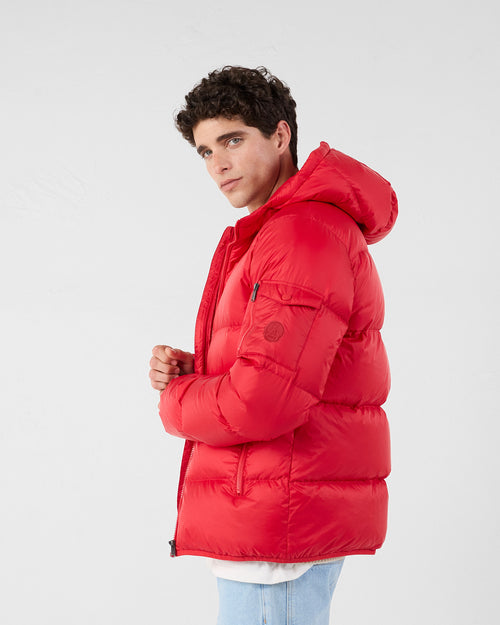 Grand Froid Hooded Down jacket Carmine Red Java - JOTT - 3