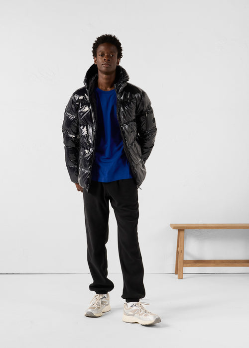 Grand Froid Black Java lacquered hooded Down jacket - JOTT - 3