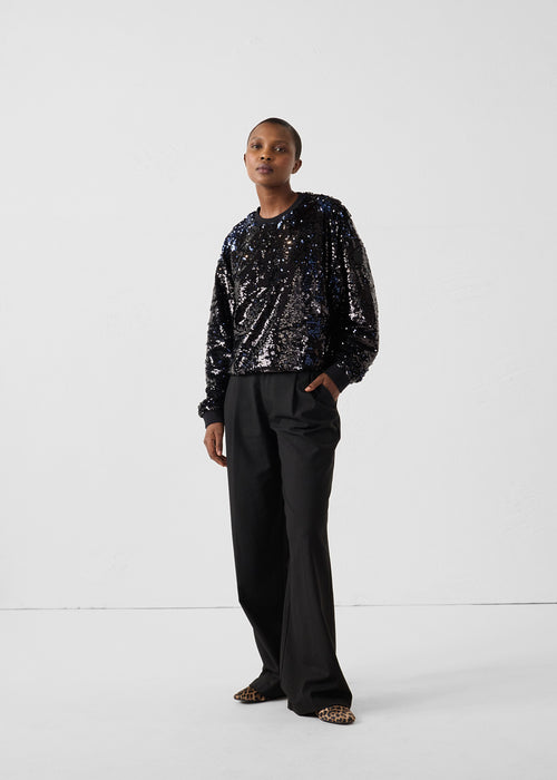 Black/navy sequin sweater Jeanne - JOTT - 3